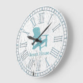 Aqua Adirondack leitet Ihren Text Große Wanduhr (Winkel)