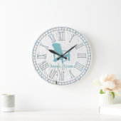 Aqua Adirondack leitet Ihren Text Große Wanduhr (Zuhause)
