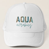 Aqua Aerobics Cheetah Print Aqua Aerobics Geschenk Truckerkappe (Vorderseite)