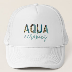 Aqua Aerobics Cheetah Print Aqua Aerobics Geschenk Truckerkappe