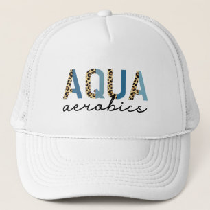 Aqua Aerobics Cheetah Print Water Aerobics Geschen Truckerkappe