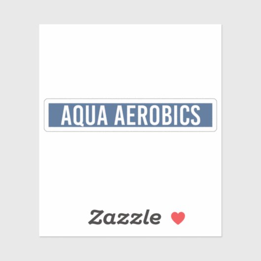 Aqua Aerobics Minimalistisches Wasser Aerobic Gesc Aufkleber (Blatt)