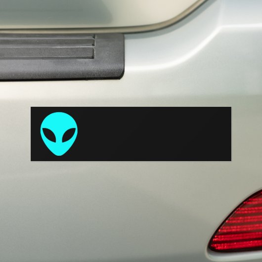 Aqua Alien Head Autoaufkleber (Auf Auto)