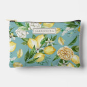 Aqua | Amalfi Küste Lemon Blossom Personalisiert Zubehörtasche (Vorderseite)