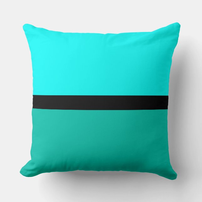 Aqua & Amazonite - Festfarbiger Hintergrund Kissen (Vorderseite)
