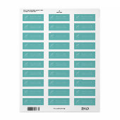 Aqua Ampersand Monogram Return Address Labels (Vorne)