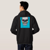 Aqua Anatomisch Sugar Skull Mosaik Hoodies (Schwarz voll)