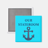 Aqua Anchor Cabin Door Marker Magnet (Vorderseite/Rückseite)