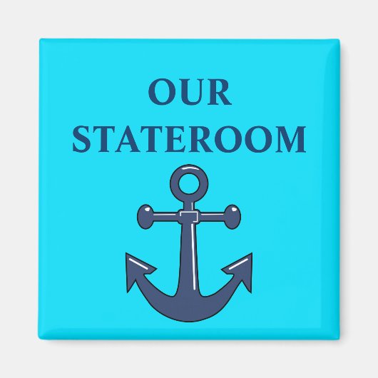 Aqua Anchor Cabin Door Marker Magnet (Vorne)