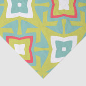 Aqua and Chartreuse Tiki Tissue Paper Seidenpapier (Detail)