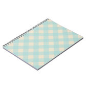 Aqua and Cream Gingham Notebook Notizblock (Linke Seite)