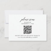 Aqua and Gold Beach QR Code RSVP Card Karte (Rückseite)