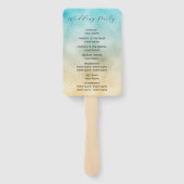 Aqua and Gold Ombre Foil Fächer (Rückseite)