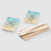 Aqua and Gold Ombre Foil Fächer (Non-assembled)