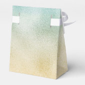 Aqua and Gold Ombre Foil Geschenkschachtel (Rückseite)