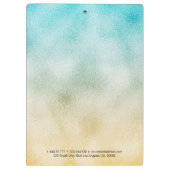 Aqua and Gold Ombre Foil Klemmbrett (Rückseite)
