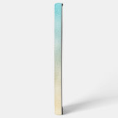 Aqua and Gold Ombre Foil Samsung Galaxy Hülle (Linke Seite)