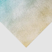 Aqua and Gold Ombre Foil Seidenpapier (Ausschnitt)
