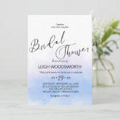 Aqua and Gold Watercolor Beach Brautparty Einladung (Stehend Vorderseite)