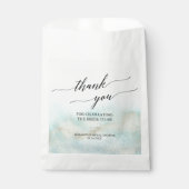 Aqua and Gold Watercolor Beach Brautparty Geschenktütchen (Vorderseite)