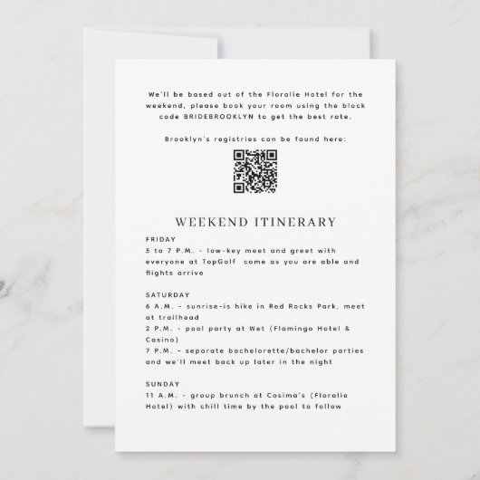 Aqua and Green Animal Print Bachelorette Party Einladung (Rückseite)