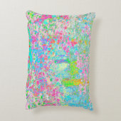 Aqua and Hot Pink Sunrise in My Rubio Garden Dekokissen (Rückseite(Vertikal))
