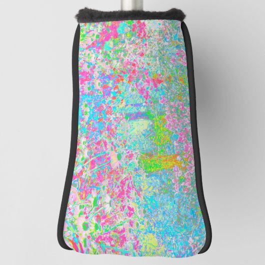 Aqua and Hot Pink Sunrise in My Rubio Garden Golf Headcover (Rotieren 90)