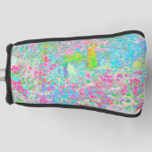 Aqua and Hot Pink Sunrise in My Rubio Garden Golf Headcover (Vorderseite)