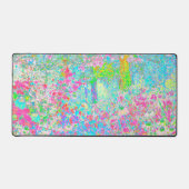 Aqua and Hot Pink Sunrise in My Rubio Garden Schreibtischunterlage (Vorderseite)