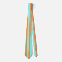 Aqua and Light Orange Stripes Summer Look