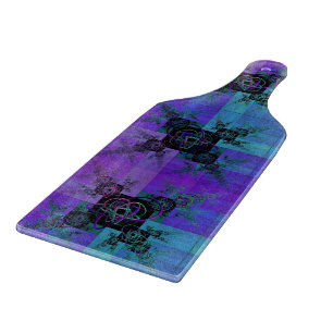 Aqua and Lilac Fraktal Joy Cutting Board Schneidebrett