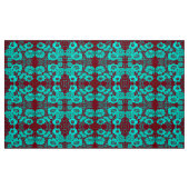 Aqua and Red Fall Fabric Stoff (Fat Quarter (45,7 x 55,9 cm))