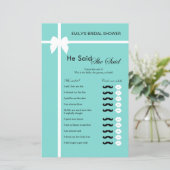 Aqua and Ribbon Brautparty Game PRINIERT (Stehend Vorderseite)