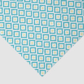 Aqua and Yellow Ikat Diamonds Pattern Seidenpapier (Ausschnitt)