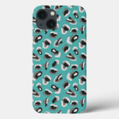 Aqua Animal Print/Camouflage Case-Mate iPhone Hülle (Rückseite)