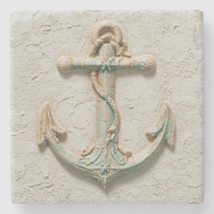 Aqua-Anker-Küstenkunstwerk Steinuntersetzer
