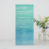 Aqua Aqua Beach Hochzeitsfeier Programm (Stehend Vorderseite)