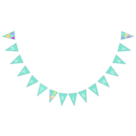 Aqua Aqua Birthday Wimpelkette (Alle)