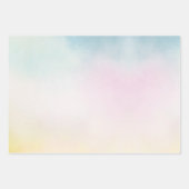 Aqua Aqua Rosa Gelbe Gefärbte Krawatte Ombre Geschenkpapier Set (Vorderseite 3)