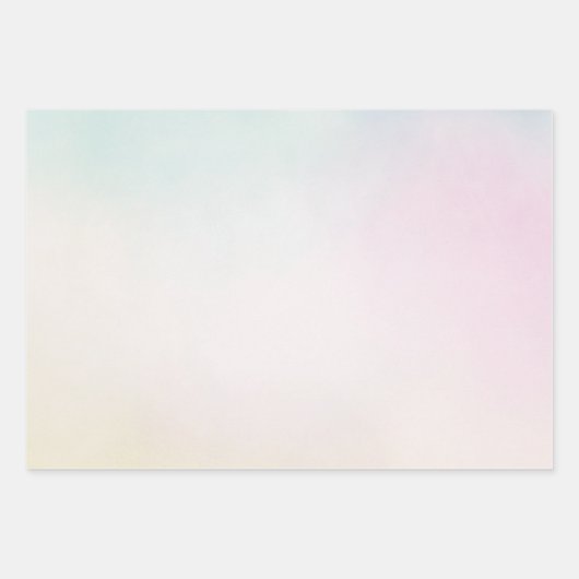 Aqua Aqua Rosa Gelbe Gefärbte Krawatte Ombre Geschenkpapier Set (Vorderseite)