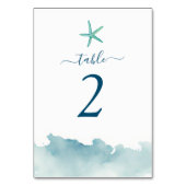 Aqua-Aqua Tischnummer (Vorderseite)