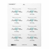 Aqua Aqua Wasserfarbe Herz Hochzeitswasser Flasche (Vorne)