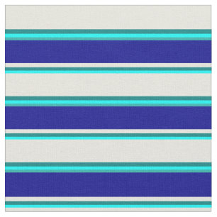 Aqua, Aquamarin, Beige, Dunkelblau und Grün des he Stoff