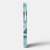 Aqua Aquamarin Blue Muscheln Case-Mate iPhone Hülle (Rückseite / Links)