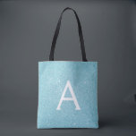 Aqua Aquamarin Blue Sparkle Elegante Monogram Book Tasche<br><div class="desc">Aqua Aquamarin Ice Blue Imitats Sparkle und Glitzer Elegante Monogram Book Bag. Dieses Buchtasche kann so angepasst werden,  dass sie Ihren Vor- und Erstnamen enthält.</div>