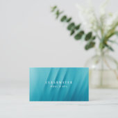 Aqua Aquamarin Blue Water Ripple Pool & Wellness-C Visitenkarte (Stehend Vorderseite)