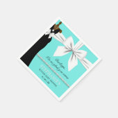 Aqua Aquamarin Elegant Dark Ethnic Tiffany Baby Sh Serviette (Ecke)