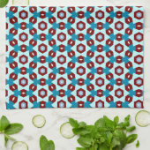 Aqua Aquamarin Geometric JustPatterns Tuch (Gefaltet)