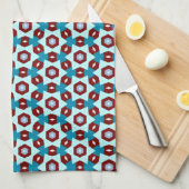 Aqua Aquamarin Geometric JustPatterns Tuch (Viertel Falte)
