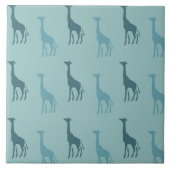 Aqua Aquamarin Giraffe Animal Fliese (Vorderseite)
